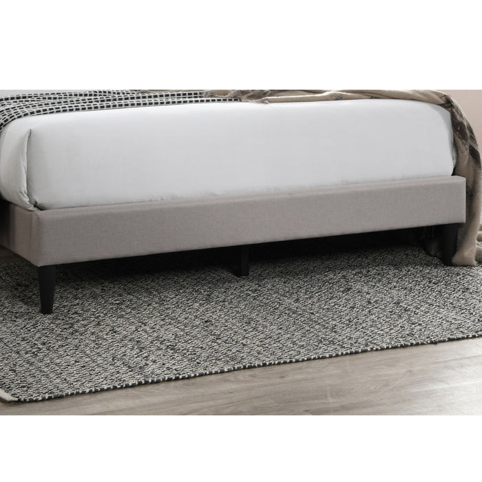 Platform Bed With Diamond Tufted Headboard