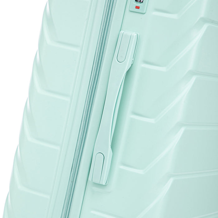 Hard Shell Luggage With Scratch Resistant Surface, 4 Wheels, Combination Lock & Side Hooks