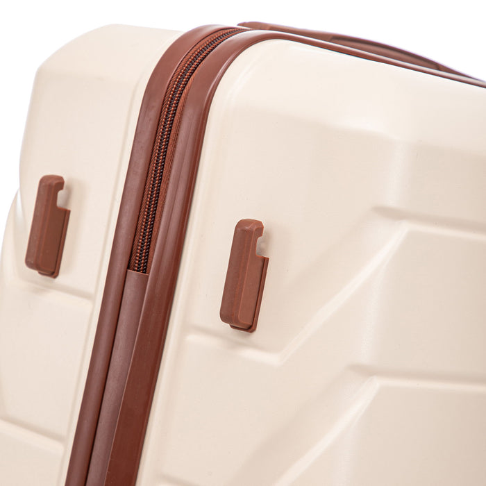 Hard Shell Luggage With Scratch Resistant Surface, 4 Wheels, Combination Lock & Side Hooks