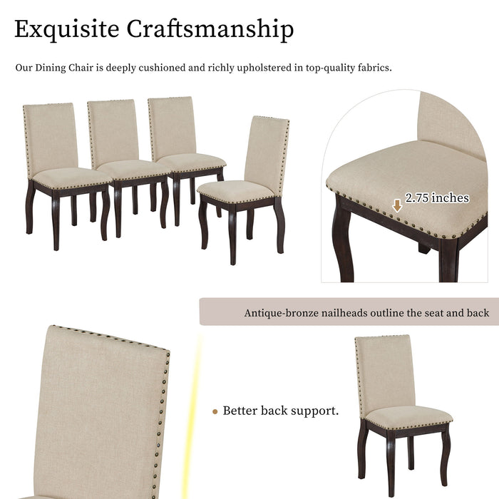 Upholstered Dining Chairs With Nailhead (Set of 2)