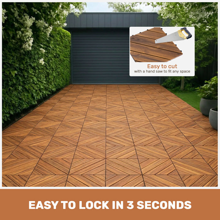 Interlocking Deck Tiles, Diagonal Pattern Outdoor Decking