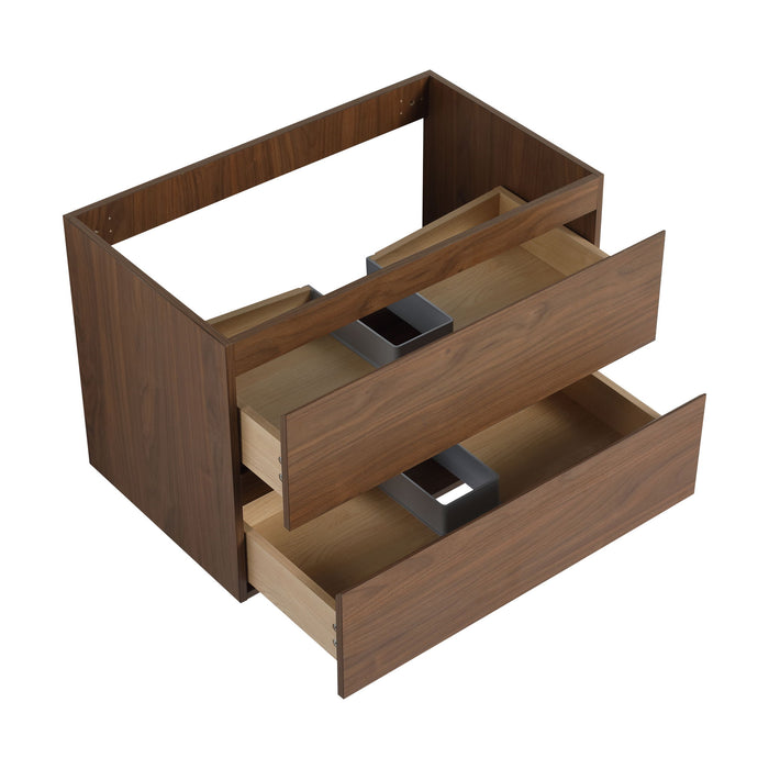 Wall Mounted Bathroom Vanity With Sink, 2 Soft Close Drawers