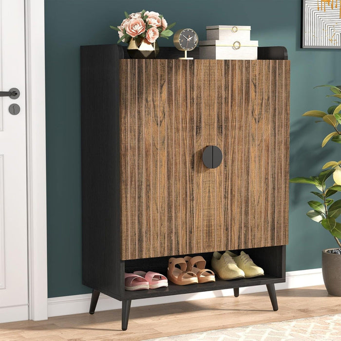 Shoe Cabinet With Doors, 7 Tier Storage Organizer