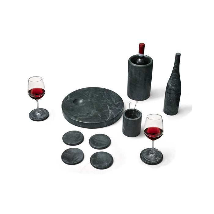 10 Pieces Luxury Natural Marble Dining Room Accessories Set