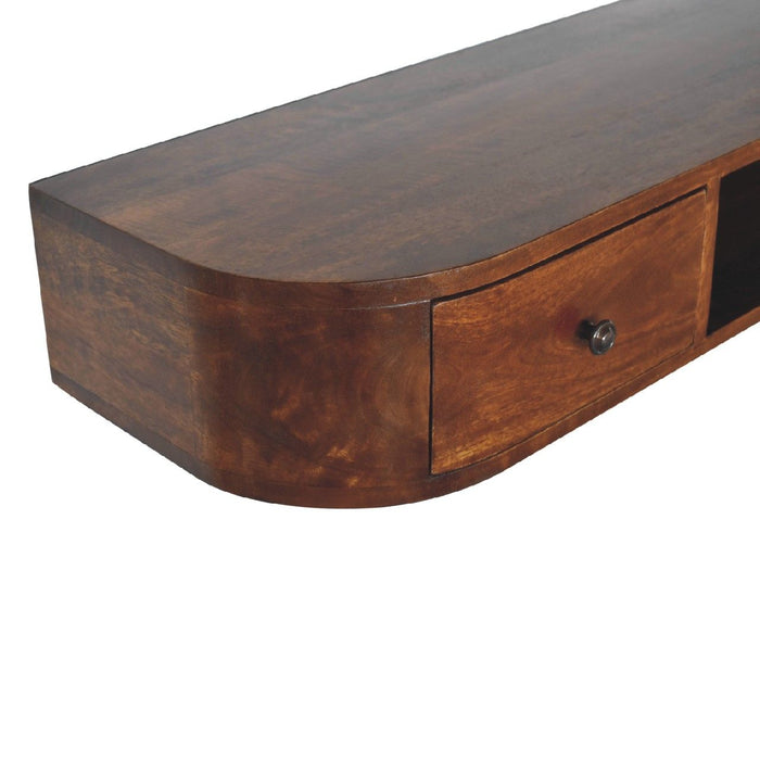 Lunar - 2 Drawer Floating Console - Chestnut