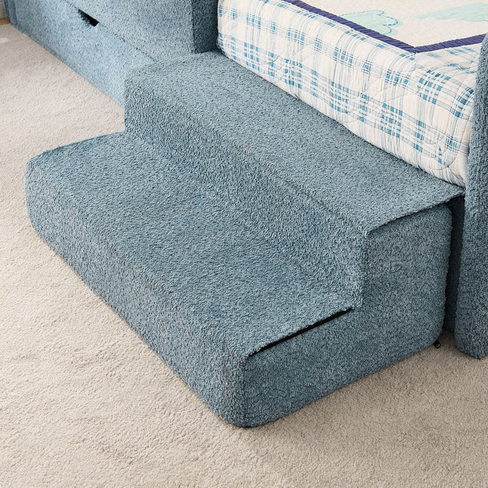 Safe Kids Bed With Guardrails And Storage