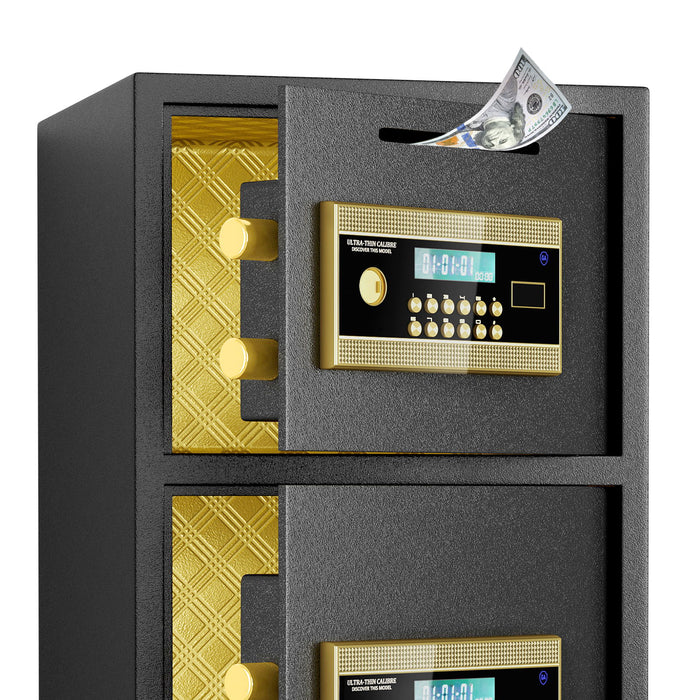 Large Double Door Coin Operated Safe, Digital Security Safe With Fireproof And Waterproof Bag