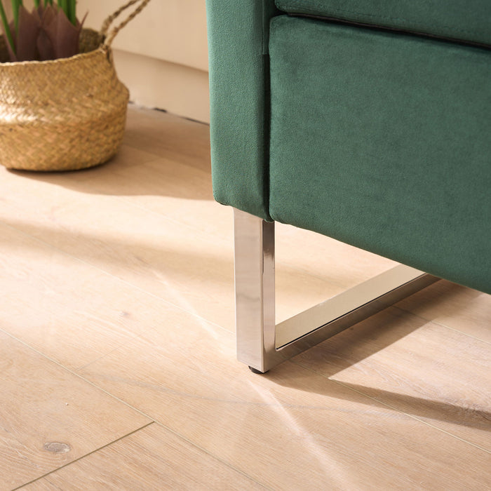 Wide Storage Soft Ottoman Bench With Armrests