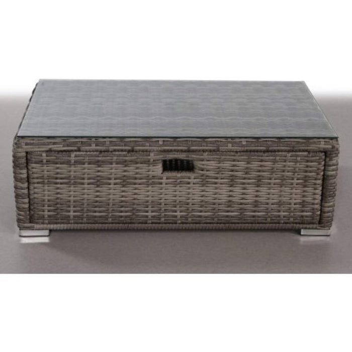 Glass Outdoor Coffee Table - Gray Mix
