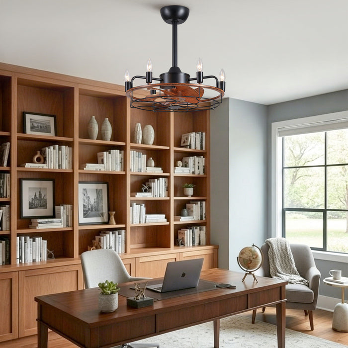 Modern Farmhouse Ceiling Fan, Adjustable Hanging