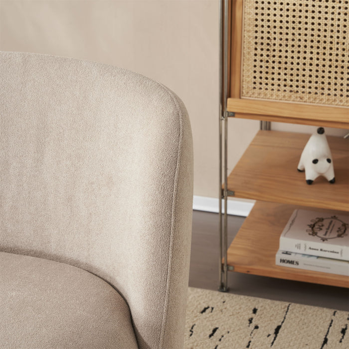 Modern Low Back Accent Upholstered Armless Living Room Chairs, Round Feet