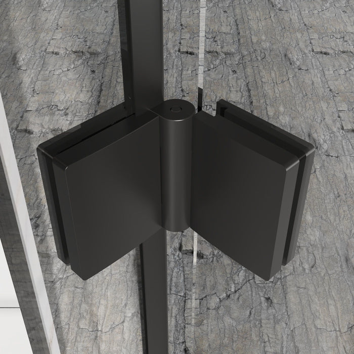 Bifold Frameless Shower Door With Tempered Clear Glass