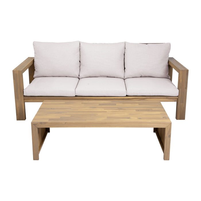 3 Seater Patio Set, Outdoor Sofa & Coffee Table Set