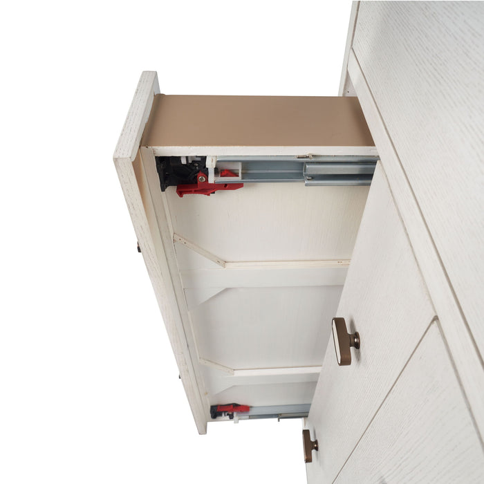 Server With Metal Base - White