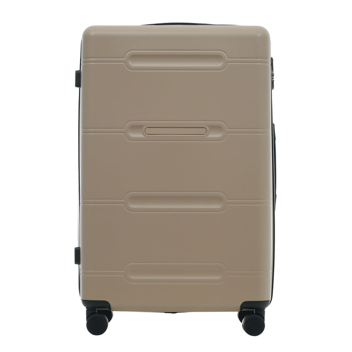 6 Piece Lightweight Hardshell Luggage Set With Double Spinner Wheels, Password Lock