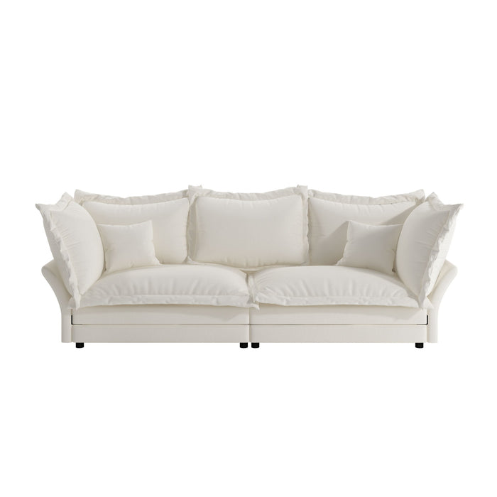 Modern Comfy Upholstered Sofa Cloud Couch, Deep Seat Couches With Multiple Large Soft Pillows