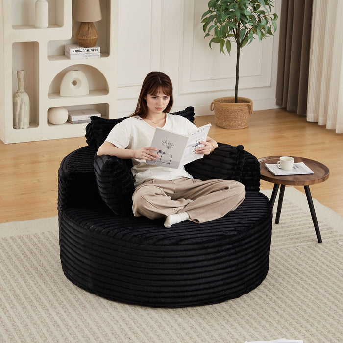 Modern Single Sofa With Backrest Pillow For Living Room