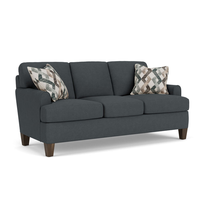 Moxy - Fabric Sofa, T-Shaped Seat Cushion, Rounded Mailbox Arms