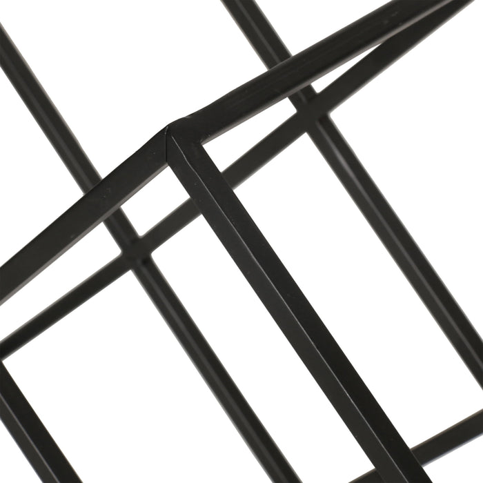 Modern Industrial Tabletop Wine Rack With 7 Bottle Holders - Black