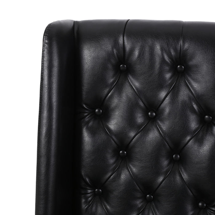 Sophisticated Tufted Dining Chair With High Back Design