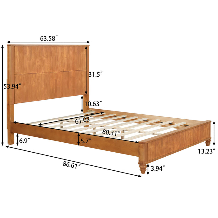 Platform Bed Frame With Tall Headboard