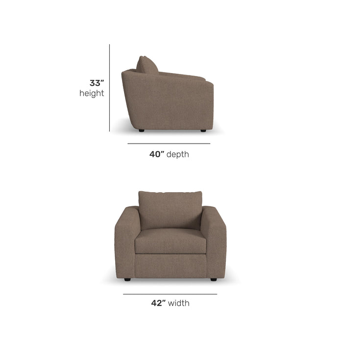 Chevy - Fabric Dining Chair - Brown