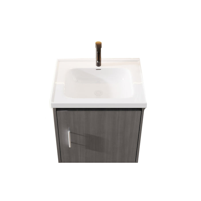 Floating Bathroom Vanity Combo, Wall Mounted Cabinet With Sink & Soft Close Doors For Small Bathrooms