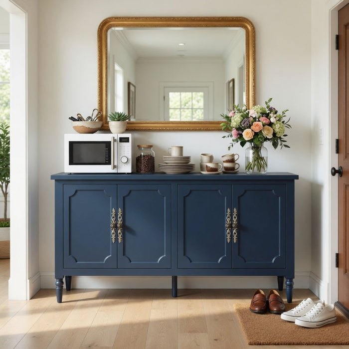 Vintage Buffet Cabinet With Adjustable Shelves