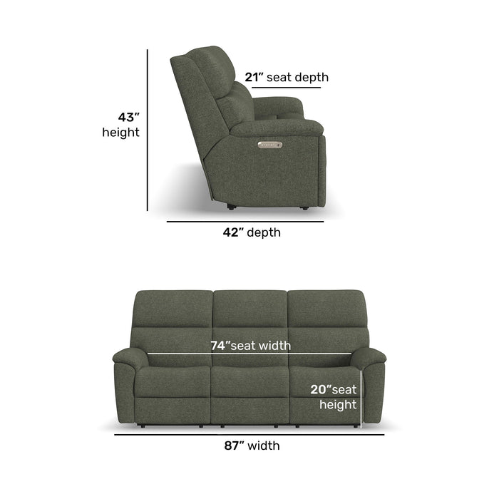 Porter - Power Reclining Sofa With Console, Power Headrest, & Lumbar