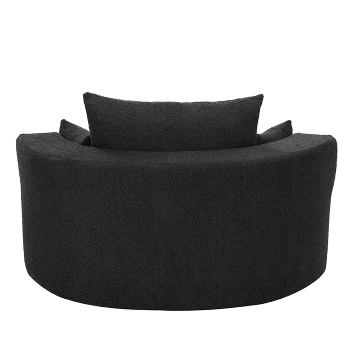 360° Swivel Chair Accent Barrel Chair With Removable Pillows