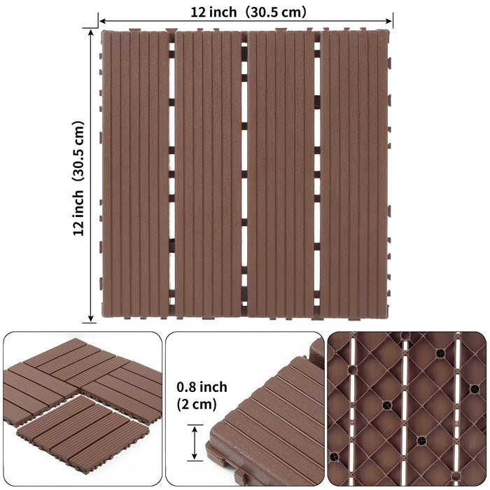Interlocking Decking Tiles, 44 Packs