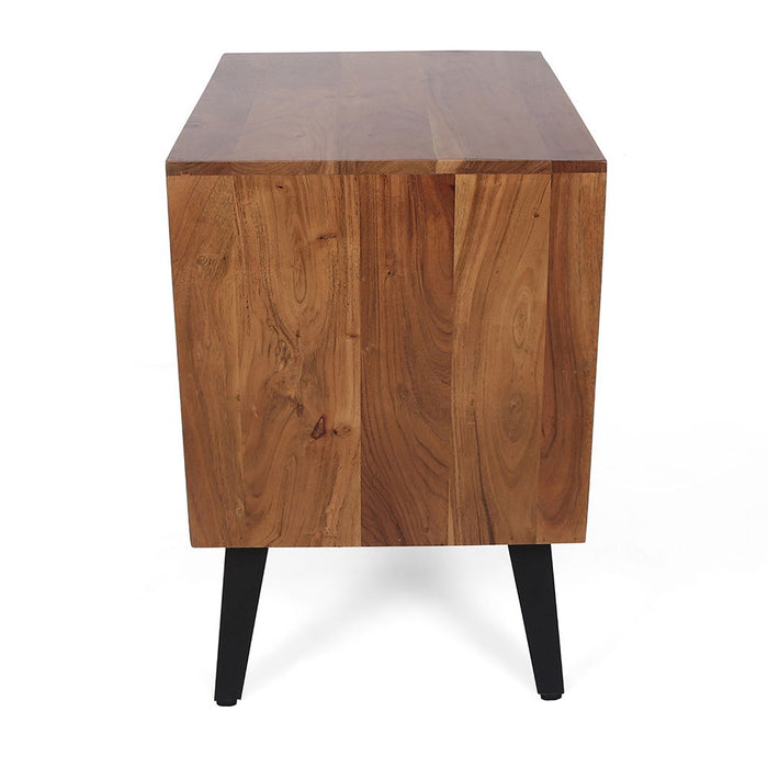 Asther - Bedside Table - Natural Wood / Brown