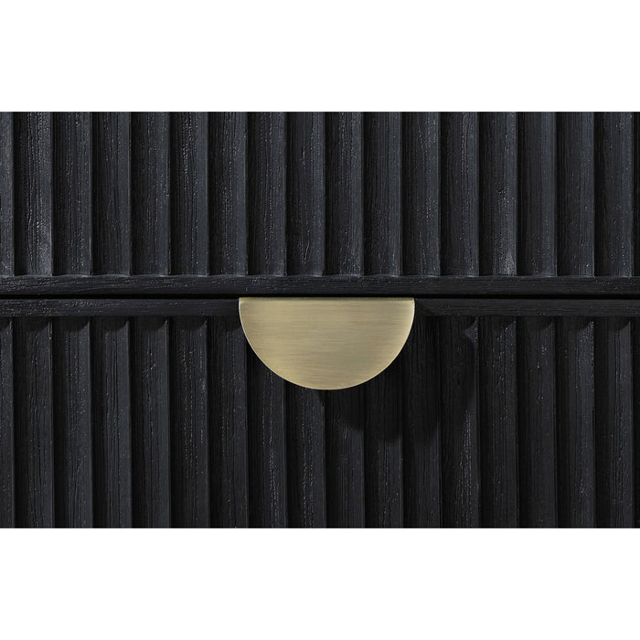 Mason - 5 Drawer Chest With Fluted Design - Black