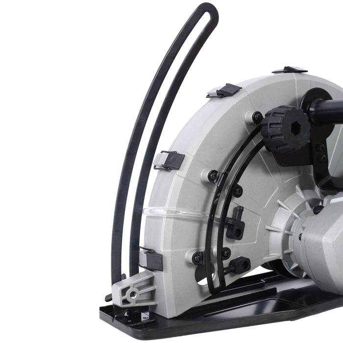 Portable Electric Corded Circular Concrete Saw 14" Wet / Dry Cutter 2600W Green Steel With Water Line & Guide Roller - Green