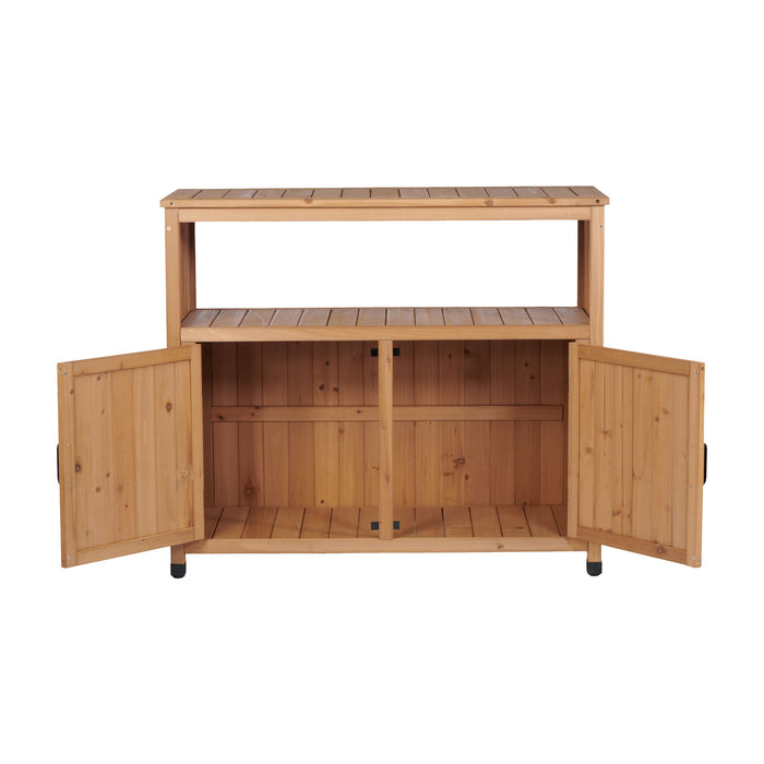 Patio Bar Table Set With Storage