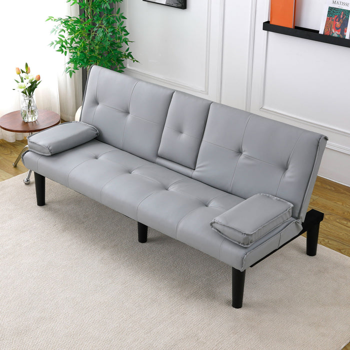 Sofa Bed With Foldable Design And Cup Holder