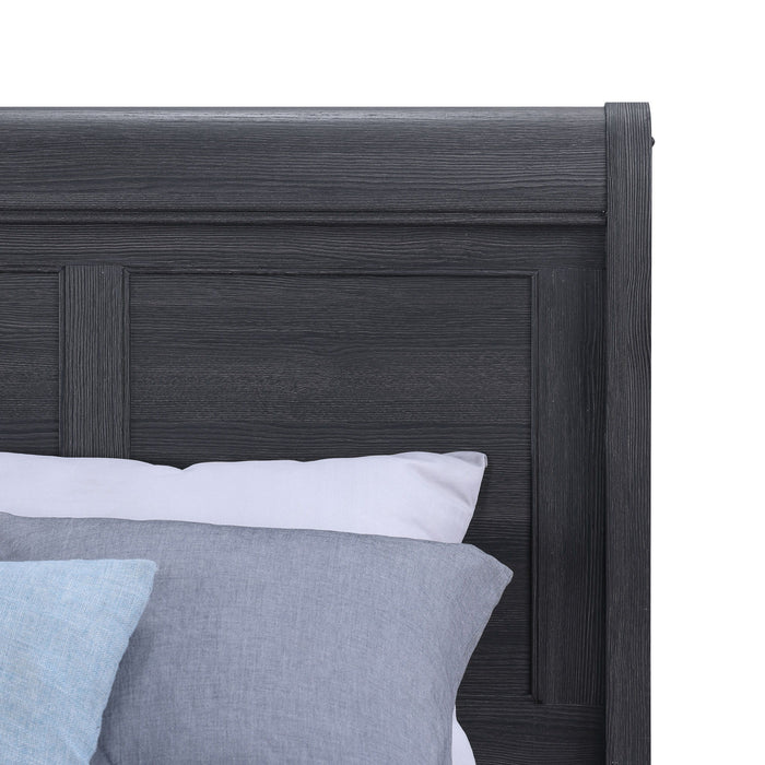 Colville - Twin Sleigh Bed - Charcoal
