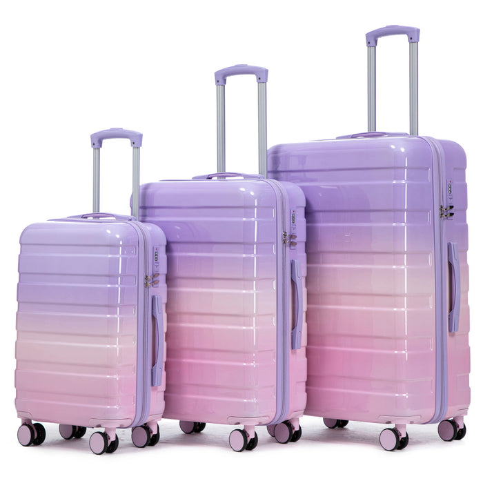 Luggage Set 20" /24" /28" With Combination Lock And Silent Wheels