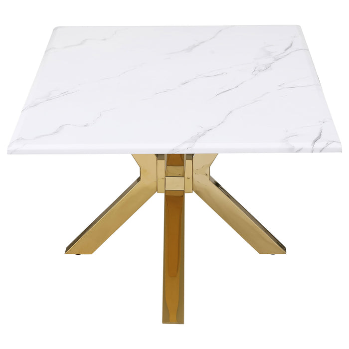 Maciel - 2 Piece Marble Coffee And End Table Set With Base Marble - White Marble