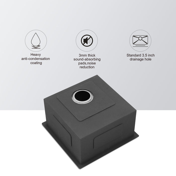 Undermount Stainless Steel Kitchen Sink, Deep Single Bowl Basin