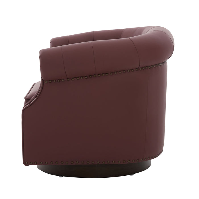 360° Swivel Accent Chair With Curved Back