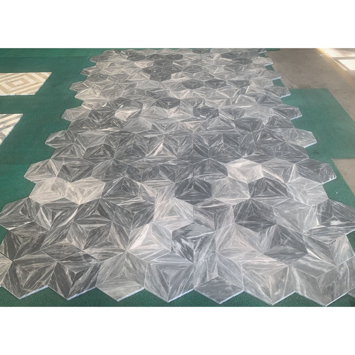 Hexagon Natural Marble Polished Tile For Wall And Floor (Set of 12)
