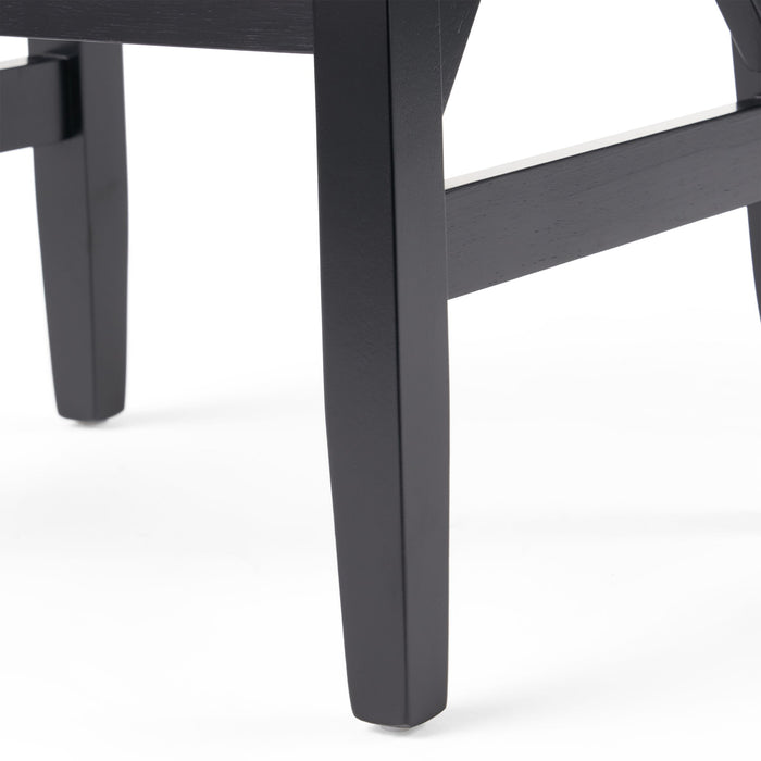 Greely Saddle Barstool Set With Fabric Upholstery - Light Gray