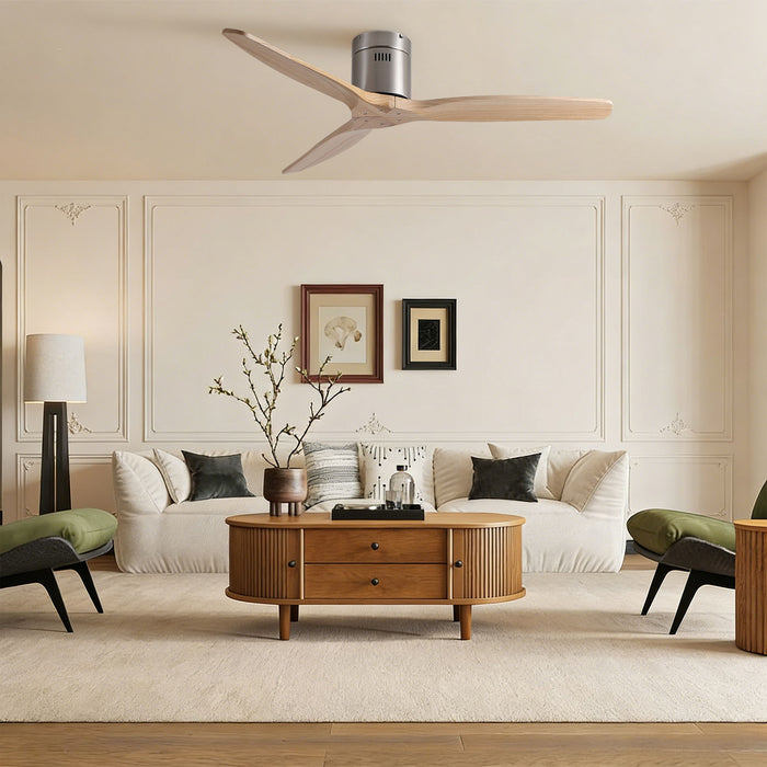Low Profile Flush Mount Ceiling Fan Without Light