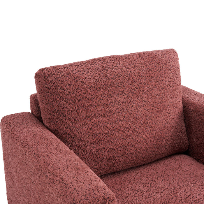 Upholstered Accent Armchair With Square Arm