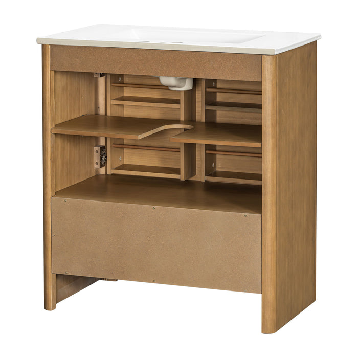 Softened Modern Bathroom Vanity With Sink