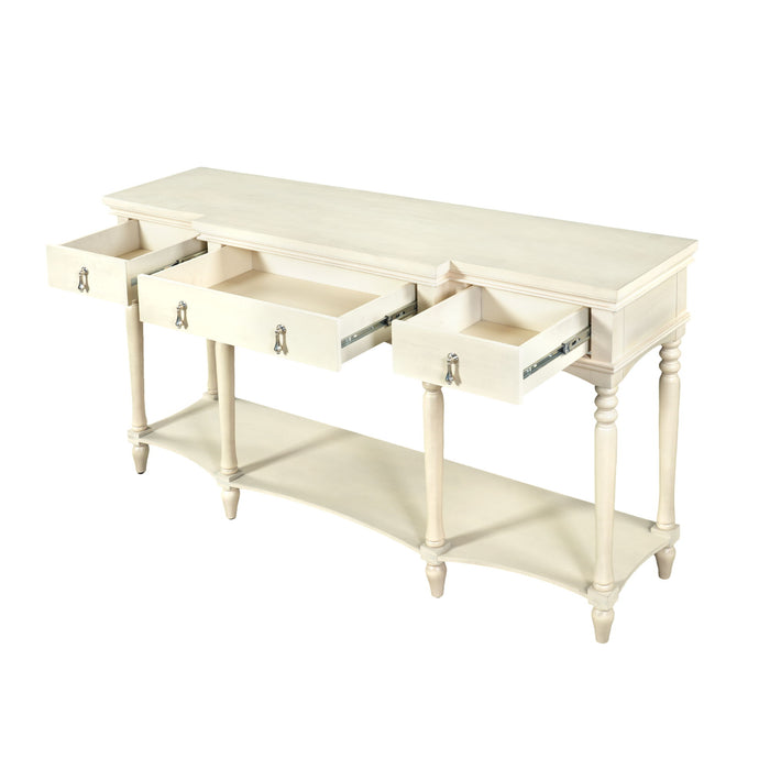 Retro Console Table With 3 Soft Close Drawers