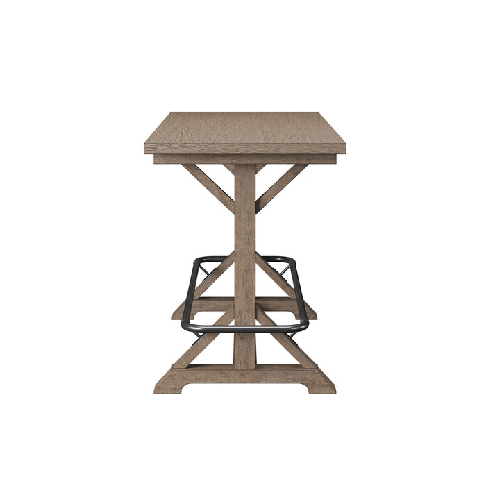 Bar Height Trestle Table - Brown