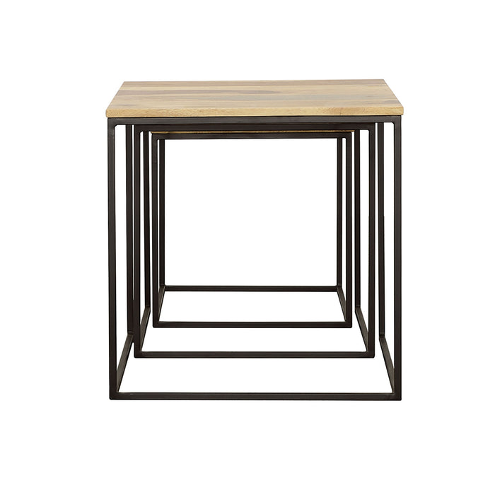 3 Piece Nesting Design Table Set - Brown