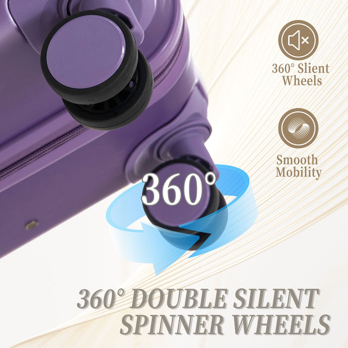 Tourist 3 Piece Luggage Set, Combination Lock, Durable Hard Shell With 360° Silent Wheels